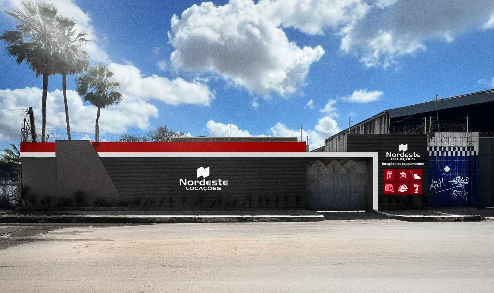 Fachada da Nordeste Locações